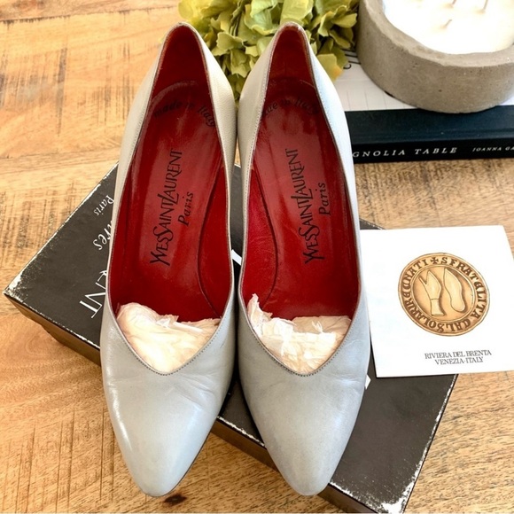 1970s Yves Saint Laurent Heels Leather Pointed
Toe 3" heels Vintage Size 6.5 - Picture 13 of 16